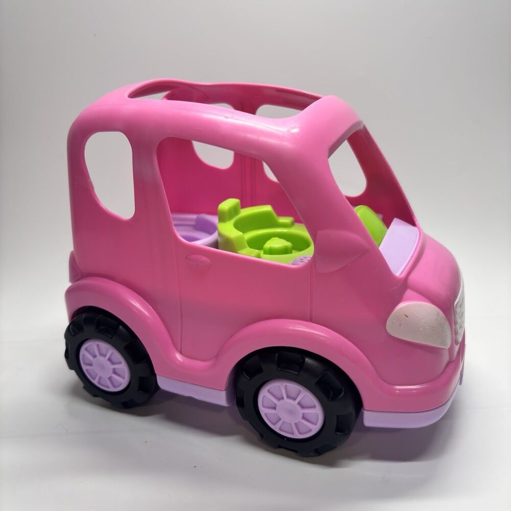 Fisher-Price Little People Pink All Around Car Musical Toy 2013 Mattel BGC55